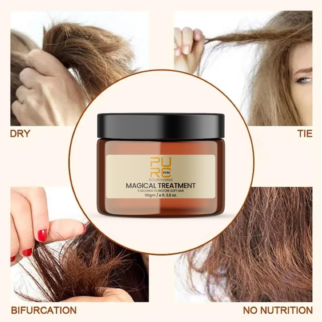 PURE MAGICAL TREATMENT - 5 Seconds to Restore Soft Hair (Pack of 2)