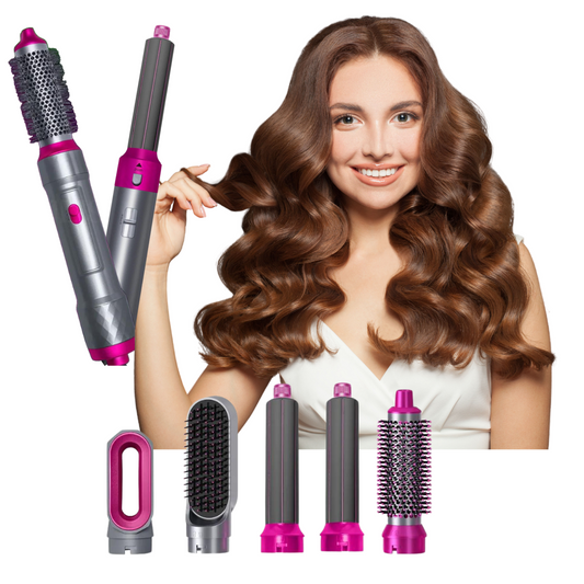 Muti-Functional 5 IN 1 Hair Styling Tool Detachable Hot Air Brush Hair Dryer with Comb